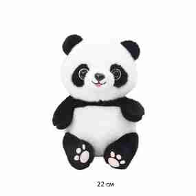 им Панда арт. YE241219-5 Сидит улыбается со светлыми следами 22 см в пак.)