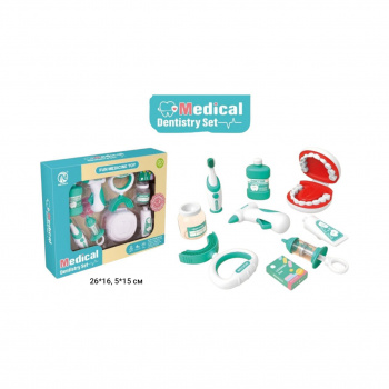 Набор доктора арт. RX-873А "Дантист" 9 предметов в кор. 34*28,5*7,6