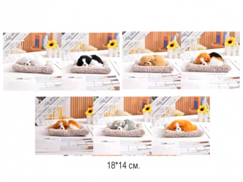 им Собака арт. DW-049 На лежанке в ассортименте в пак._ им Собака арт. DW-049 На лежанке в ассортименте в пак._