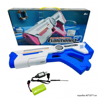 Пистолет водн. арт. 222 "Бластер" с USB цвета микс в кор.•/20 шт./