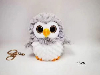 им Сова арт. 209041 Брелок красивые глазки 13 см в пак.