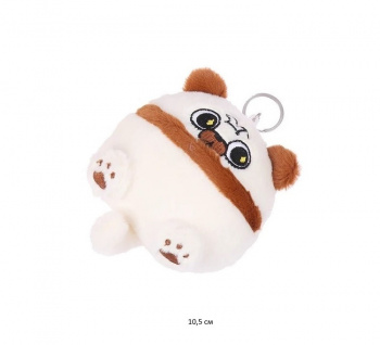 им Собака арт. YE238811-65-1 Толстячок белая брелок 10,5 см в пак.)