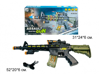 Оружие арт. JQ525B Автомат на батар. свет, звук в кор.• Оружие арт. JQ525B Автомат на батар. свет, звук в кор.•