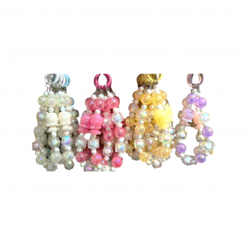 Брелок-подвеска арт. 209460 Бусины и голова 1 шт цвета микс в пак.