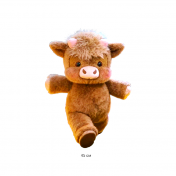 им Бычок арт. 268-2-3-209 Коричневый Бегающий 45 см в пак.