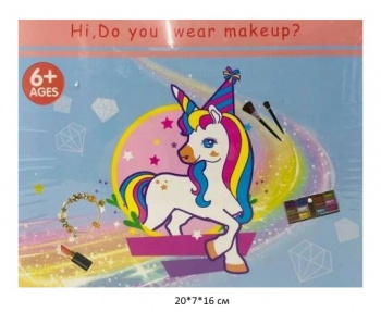 Набор косметики арт. XS25D "Единорог" с шармами для плетения брасетов в кор.~