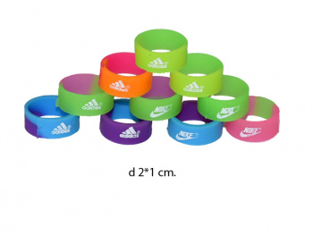 Набор украшений арт. 555-BT 10 шт. кольца силиконовые в пак.