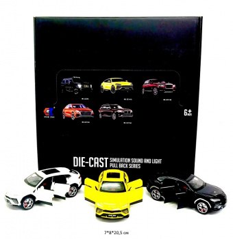 Модель металл. арт. CZ141A Ламборджини инерц. свет, звук (8 шт.) шоубокс_