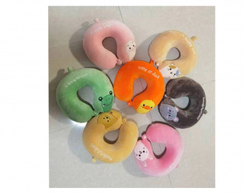 им Подушка арт. M0002 На шею с мордочкой цвета микс в пак.) им Подушка арт. M0002 На шею с мордочкой цвета микс в пак.)