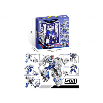 Трансформер арт. 788-137Y Робот полиция Набор 5в1 в кор. 40,8*10,9*39