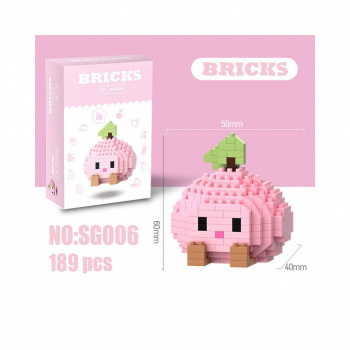 Конструктор арт. SG006-805 Микро Розовый персик 189 дет. в кор.