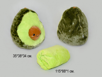 им Авокадо арт. 0225-3/57-2/01-XN Подушка и плед в пак.**~)