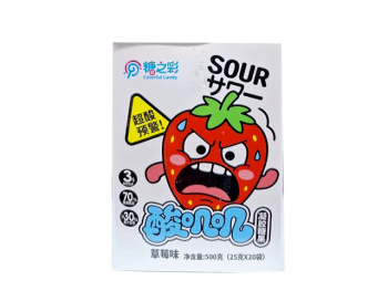 Мармелад арт. 891113-1/891106-1 Кислый "Клубника" 25 г 20 шт. в кор.*'