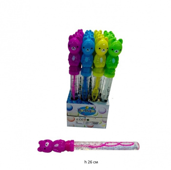 Пузыри мыльные арт. 1820 Медведь цвета микс 26 см (24 шт.) шоубокс• Пузыри мыльные арт. 1820 Медведь цвета микс 26 см (24 шт.) шоубокс•