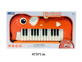 Синтезатор арт. 328-53 "Слон" на батар. в кор.• Синтезатор арт. 328-53 "Слон" на батар. в кор.•