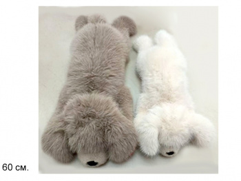 им Собака арт. 209994 Пудель Меховой лежит 60 см цвета микс в пак.