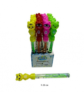 Пузыри мыльные арт. 1816/2707 Зверюшка в ассортименте 26 см (24 шт.) шоубокс•_