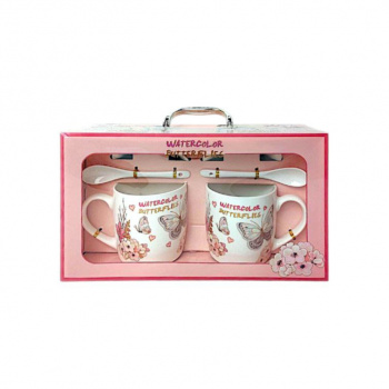 Подарочный набор арт. 1402-501 На двоих "Watercolor butterfly" 6 предметов в кор.