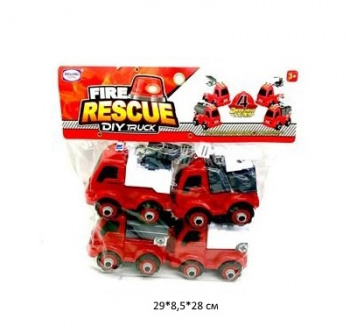 Машина констр. арт. 9920N Пожарная техника Набор 4 шт. в пак._ Машина констр. арт. 9920N Пожарная техника Набор 4 шт. в пак._