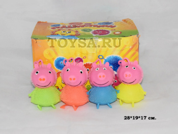 Мяч Антистресс арт. 8248/8262 Свинка (24 шт. в кор.)_