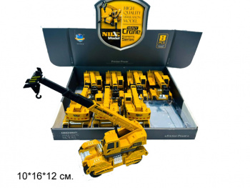 Модель металл. арт. 706-34 Кран колесный с телескопич. стрелой (8 шт.) шоубокс•