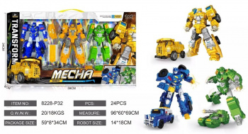 Трансформер арт. 8228-P32 Робот Набор 3 шт. в кор. 59*8*34