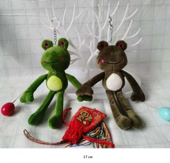 им Лягушка арт. YE906-42 Цвета микс брелок 17 см в пак.)