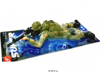 Солдат арт. HD915-02 Фигурка ползает на листе_