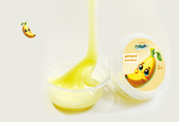 Слайм "Стекло" банановый, 70 гр