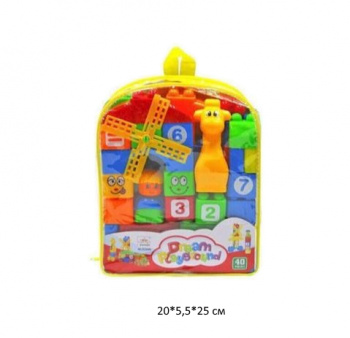 Конструктор арт. JX0006-805 Блоки "Ферма" в прозр. рюкзаке