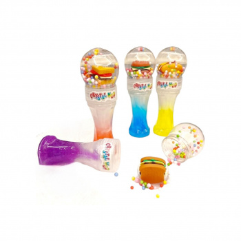 Лизун арт. RF-1761 Колба "Вкусняшка фастфуд" 195 г 19*5 см (6 шт.) шоубокс