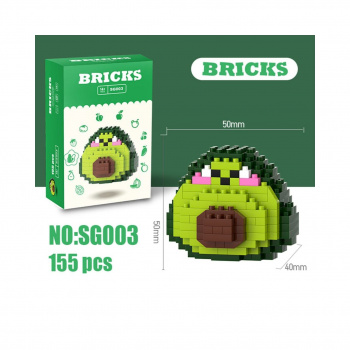 Конструктор арт. SG003-805 Микро Авокадо 155 дет. в кор.