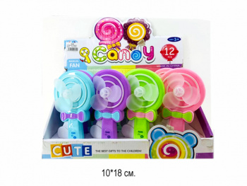 Вентилятор арт. SQ921 Леденец цвета микс (12 шт.) шоубокс~