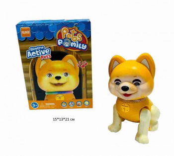 Собака арт. RS-9039C На батар. свет, музыка, движение в кор.• Собака арт. RS-9039C На батар. свет, музыка, движение в кор.•