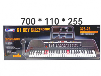 Синтезатор арт. 328-23 С микрофоном на батар. в кор._