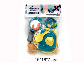 Набор посуды арт. 1001E/F С рисоваркой, продуктами в пак._/96 шт./