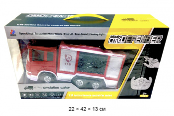 Машина на р/у арт. 128A-27 Пожарная, управление от руки в кор._/18 шт./