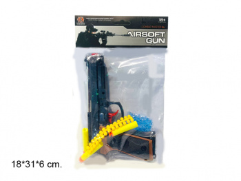 Оружие арт. 330-1 Пистолет c мягкими пулями и орбизами в пак.•