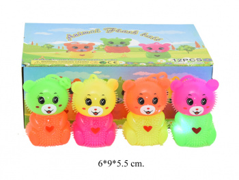 Мяч Антистресс арт. 751-22 Медведь (12 шт.) в шоубоксе•/30 шт./