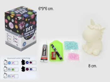 Алмазный набор арт. 122 Единорог, 3D брелок 8 см. (30 шт.) в кор._