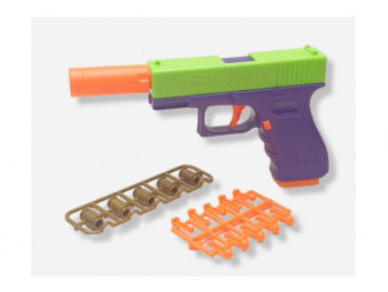 Оружие арт. D16 Пистолет стреляет пульками и патронами, в кор.=