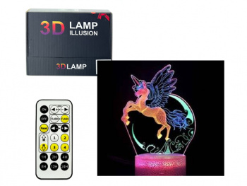 Ночник арт. 81513 Лампа 5D "Единорог и месяц" в кор.