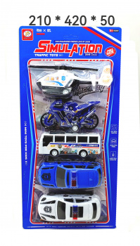 Набор машин арт. 399-906F Службы ассорти 5 шт на листе_