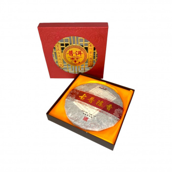 Напиток арт. 170125-2 Чай черный листовой Шу Пуэр 357 г в подарочной красной кор.'