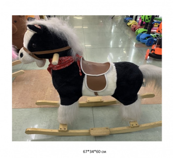 Качалка арт. 544-26 Лошадь "Зорька" плюшевая 67*34*60