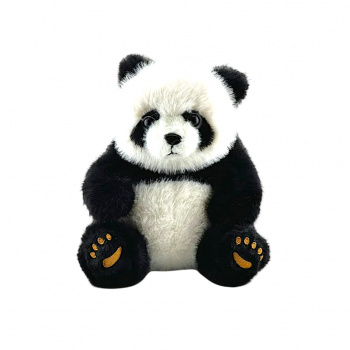 им Панда арт. YE250508-10 Пушистая сидит коричневые следы 35 см в пак.)